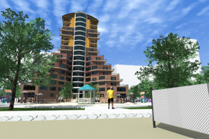 Экстерьер многофункционального жилого комплекса