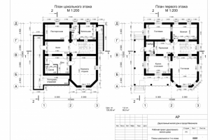Планы цокольного и 1-го этажей-1