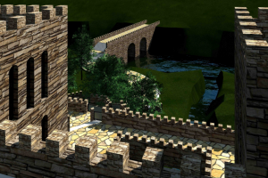 Ландшафтный дизайн турбазы в Дагестанском стиле