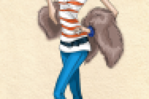 Айза Долматова - рисунок в стиле фэшн