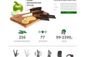 Лендинг "Оптовая продажа керамических ножей"