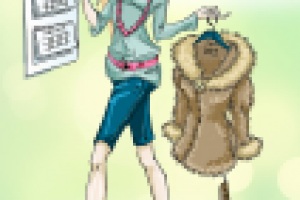 Рисунок в стиле фешн для меховой фабрики "Каляев"