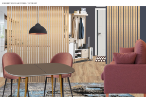 Перепланировка квартиры- студии 39 кв. метров