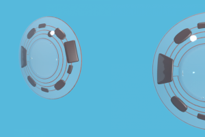 3д модели VR контактных линз  и их анимация для ролика