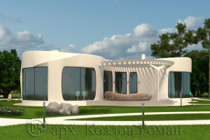 Проект 1 эт. монолитного коттеджа. 174.3 кв. м.