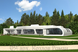 Проект 1 эт. монолитной виллы 597.5 кв. м.