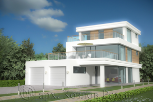 Проект 3 эт. дома из блоков газобетона 319.4 кв. м.