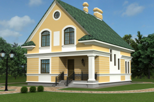 Проект частного дома в стиле классицизм. 165.5 кв. м.