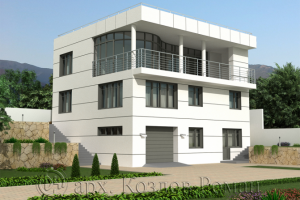 Проект 3 эт. монолитного коттеджа. 295.4 кв. м.