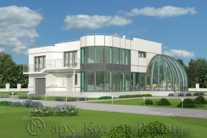 Проект 2 эт. монолитного коттеджа. 346.7 кв. м.