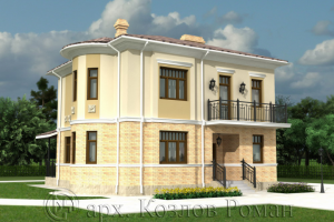 Типовой проект 2 эт. газобетонного дома. 184.7 кв. м.