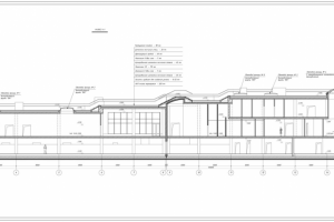 Разрез по зданию СПА центра