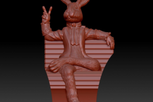 Заяц на скамейке