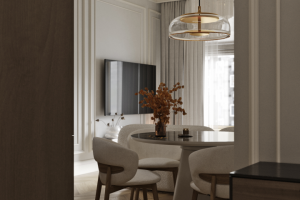 Визуализация кухни-гостиной