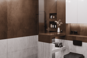 Interior "Coffee-colored bathroom"