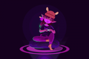 девушка с зверьком