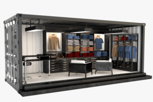 Концепт торговой точки из грузового контейнера