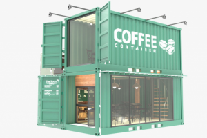Сборное кафе из грузовых контейнеров