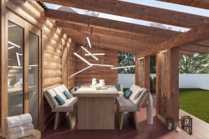 Терраса для бани