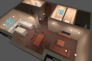 Проект освещения загородного дома (1й этаж)