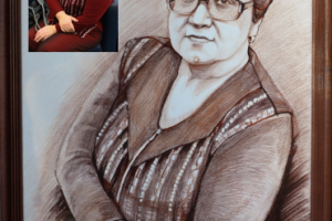 Портрет по фото, угольный карандаш