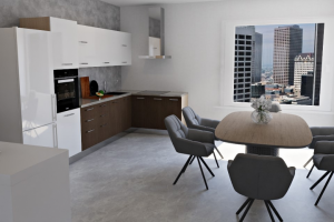 Интерьер гостиной-кухни