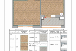 План пола квартиры 40 кв.м.