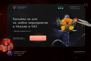 Дизайн лендинга по доставке кальянов на дом
