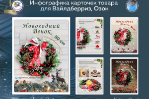 Новый год. Новогодние венки. Венок 1