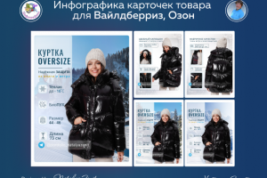 Женская одежда. Куртка Oversize. Карточка товара