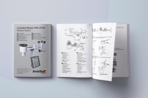 Верстка инструкции к метеостанции на 11 языках