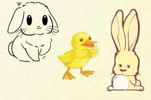 Наброски рисунков для лого магазина игрушек