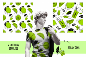 Лимон в стиле doodle.