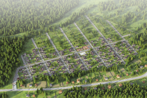 3d визуализация генплан коттеджного поселка