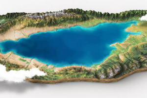 3d карта озера Иссык-Куль