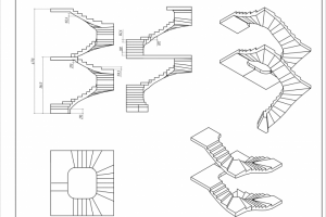 Модель лестницы винтовой