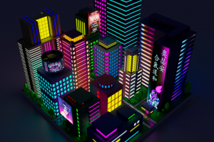 Неоновый город