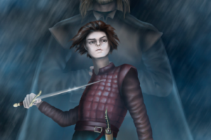 Арья и Нед Старк из "Игры престолов"