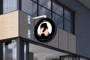 Вывеска магазина деловой одежды "Чарли"