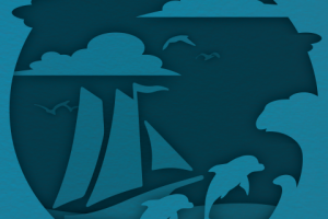 Парусник в море