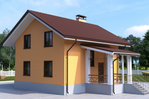 Готовый проект коттеджа 124 кв. м / Артикул мел-86