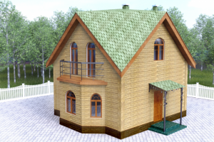 Проект гостевого дома с баней 64 кв.м / Арт. Cу-71