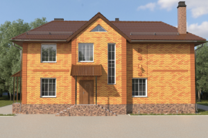 Проект дома для узкого участка 135 кв. м / AK-83