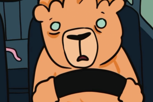 Когда забыл, что сзади сидят не пристегнутые дети