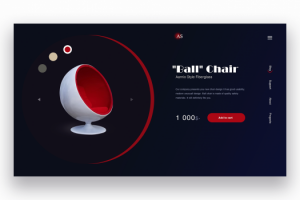 Концепт экрана нового товара для интернет-магазина мебели