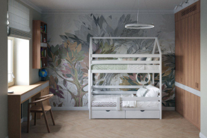 Детская комната  в стиле "Эклектика" г. Москва квартира 64 кв.м.