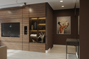 ЗД- эскиз. Гостиная-столовая-кухня. г. Долгопрудный