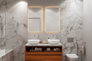 Ванная комната.  Вид 2. г. Москва ЖК Символ