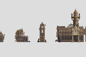 Стимпанк здания