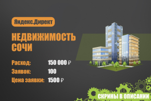 Яндекс.Директ. Недвижимость в Сочи